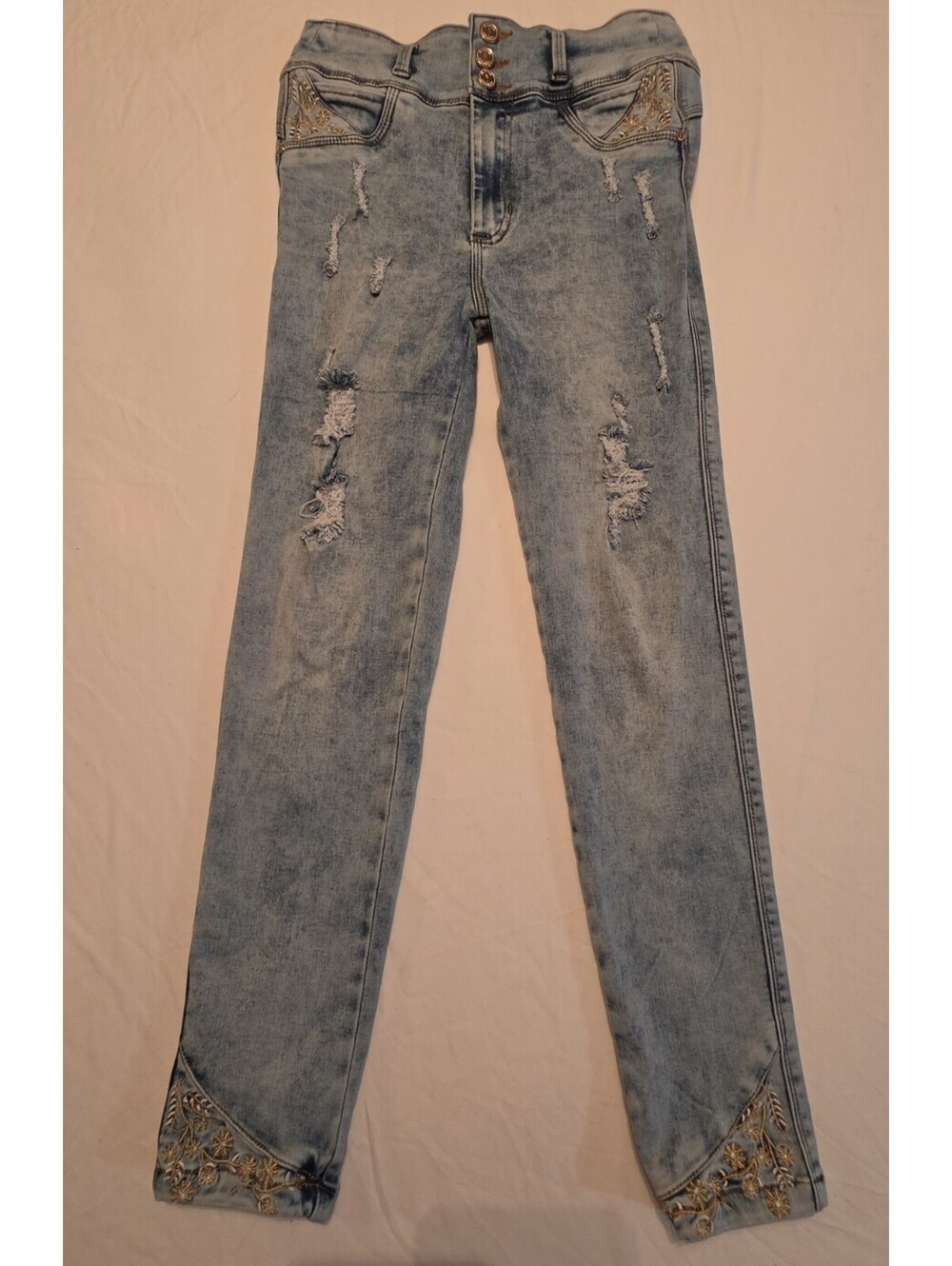 Bon Bon Up Colombian Butt Lift Jeans Levanta Cola Distressed Embroidered